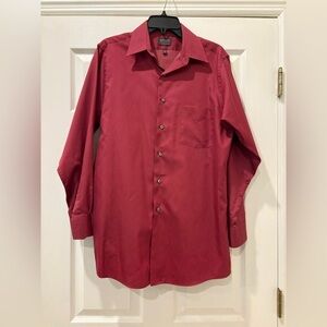 Arrow Men’s Dress Shirt Long Sleeve burgundy color